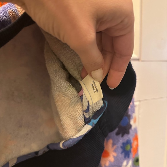 Celia B Terry cloth floral pullover- XS - Picture 5 of 5